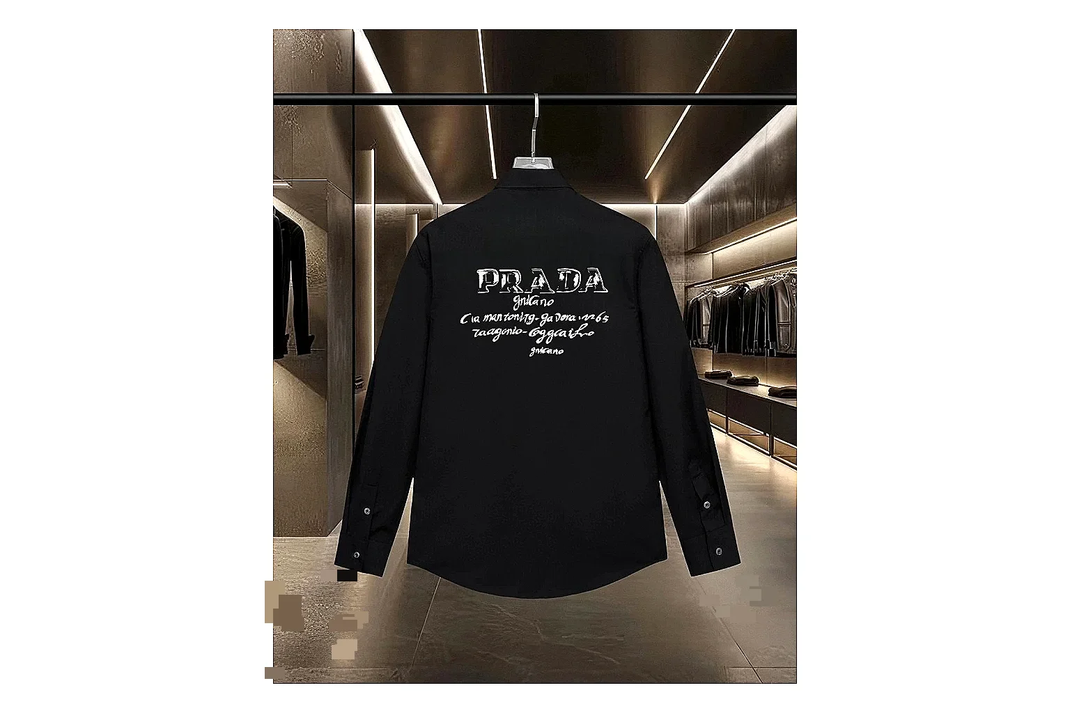 find list Prada Logo Shirt Black White Shirt product image