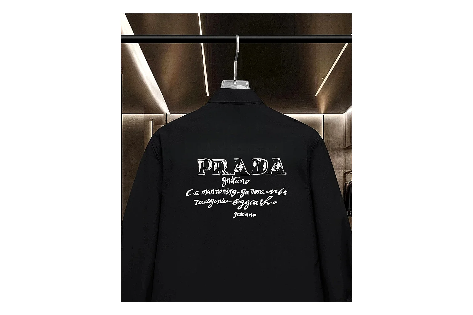 find list Prada Logo Shirt Black White Shirt product image thumbnail 4