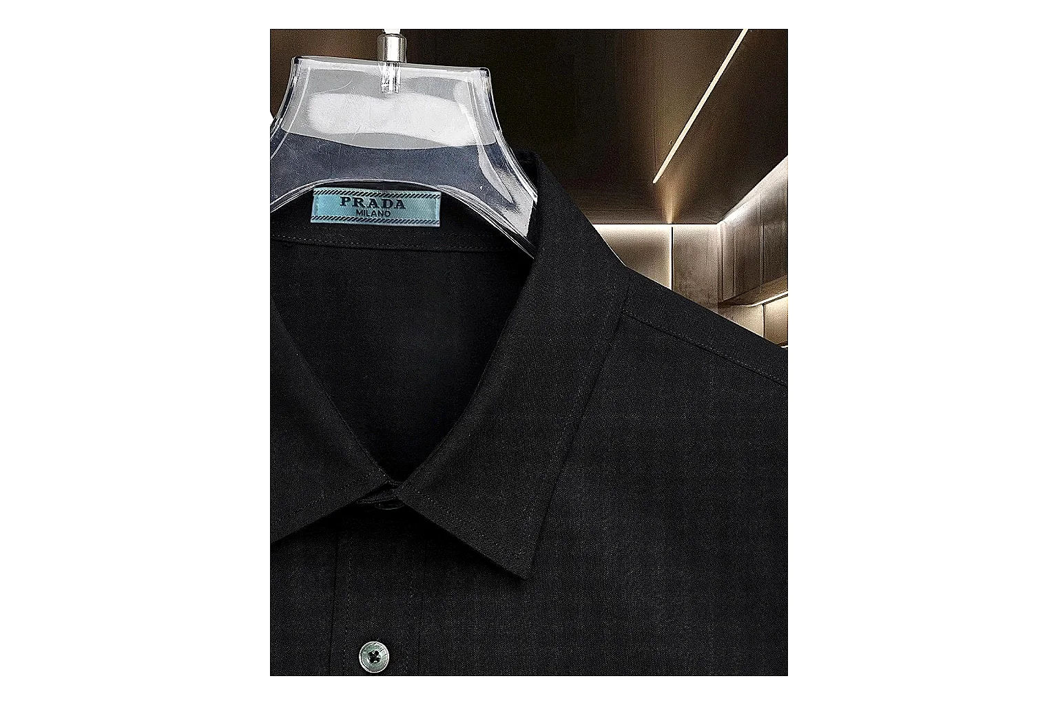 find list Prada Logo Shirt Black White Shirt product image thumbnail 6