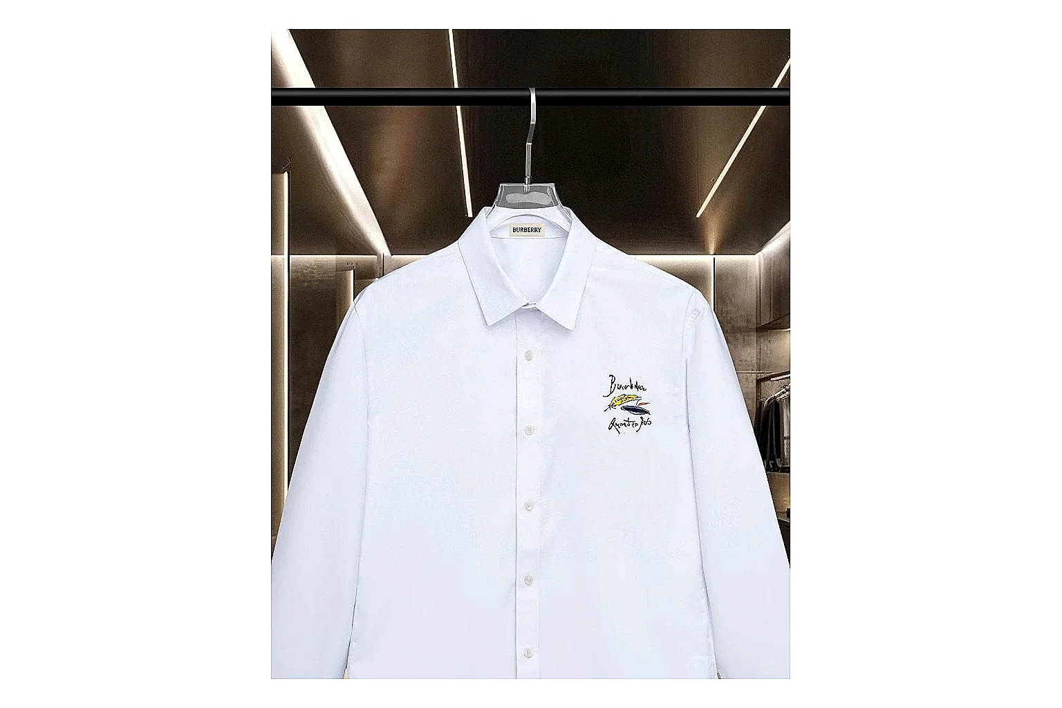 find list Burberry Embroidered Logo Shirt White Multicolor Shirt product image thumbnail 6