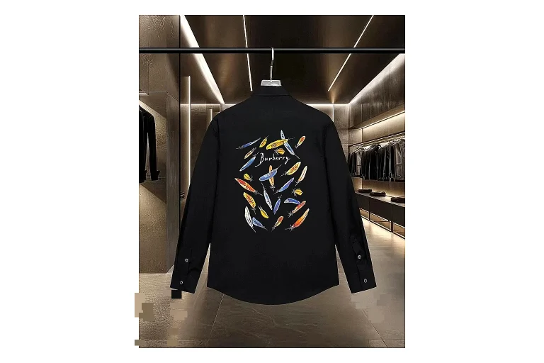 find list Burberry Embroidered Logo Shirt Black Multicolor Shirt product image