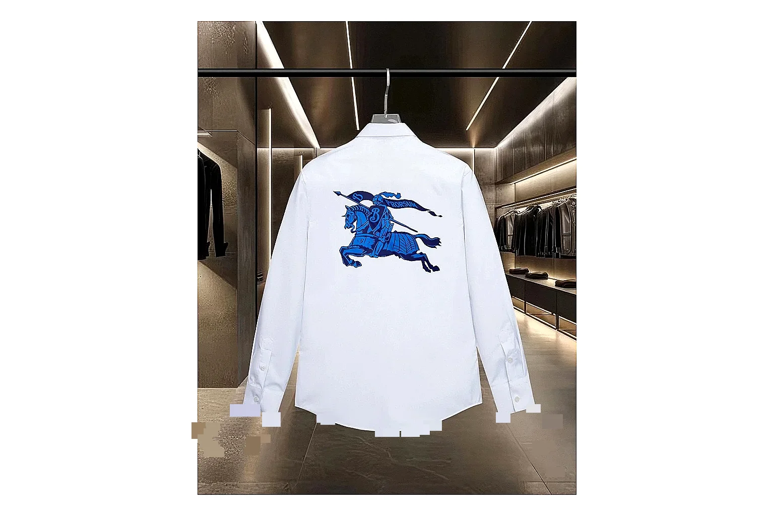 find list Burberry Logo Oxford Shirt White Blue Shirt product image