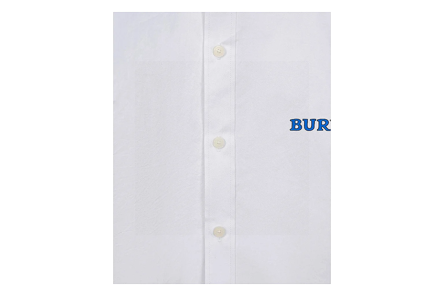 find list Burberry Logo Oxford Shirt White Blue Shirt product image thumbnail 5