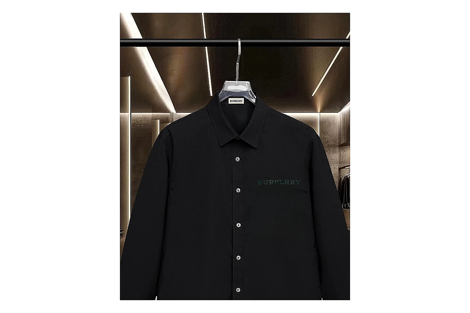find list Burberry Logo Oxford Shirt Black Blue Shirt product image thumbnail 2