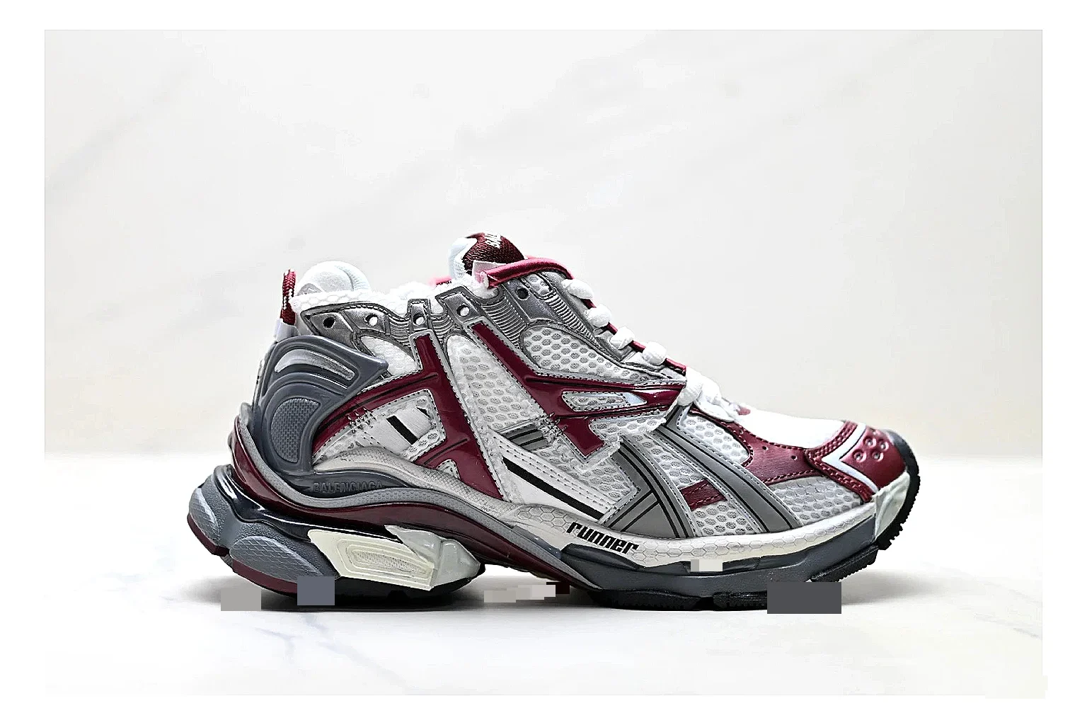 Asics Gel Runner Gray Burgundy Product Image