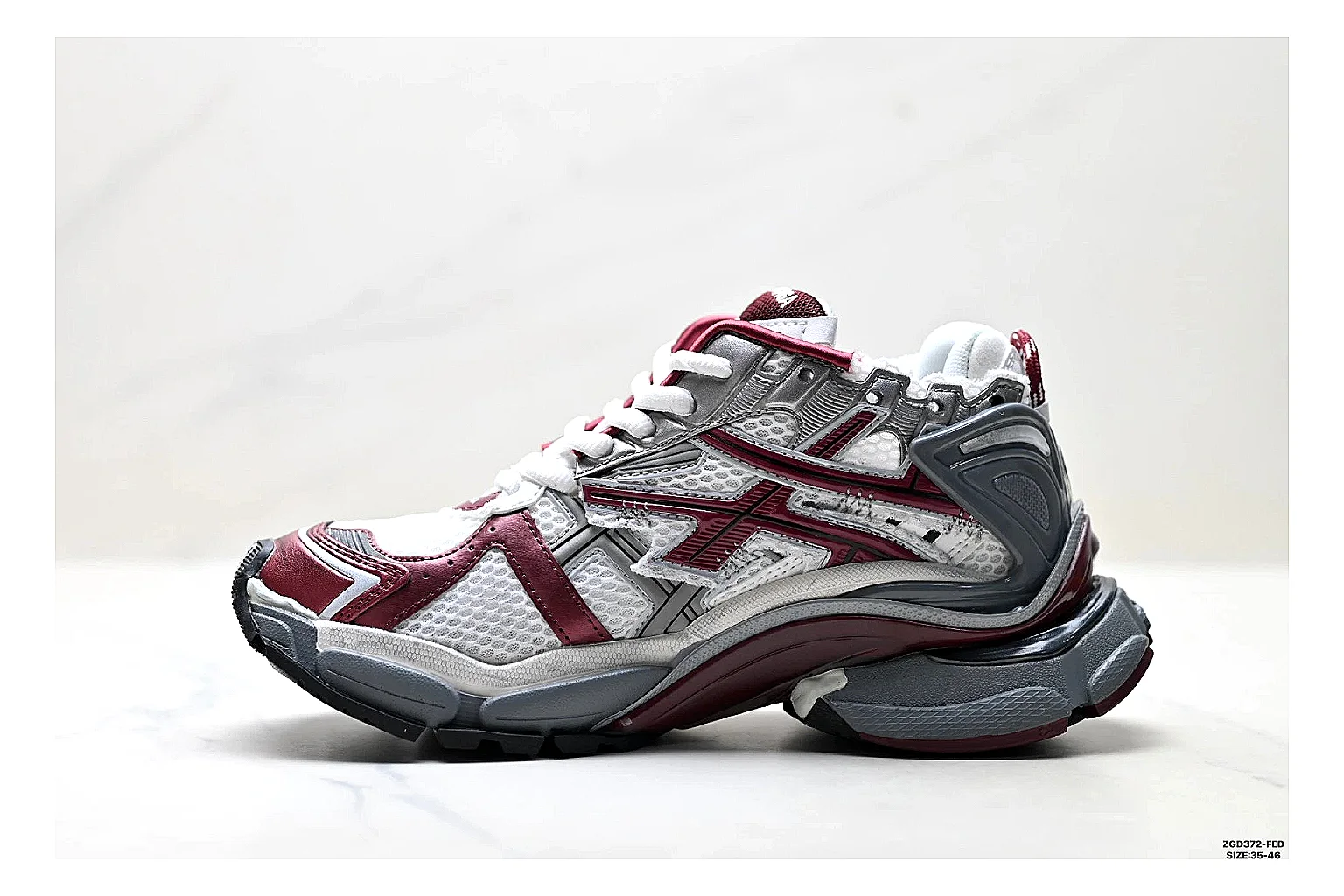 Asics Gel Runner Gray Burgundy Product Image thumbnail 3