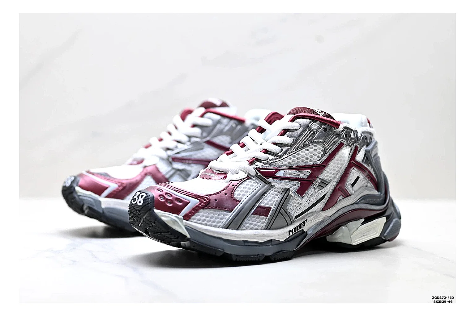 Asics Gel Runner Gray Burgundy Product Image thumbnail 5