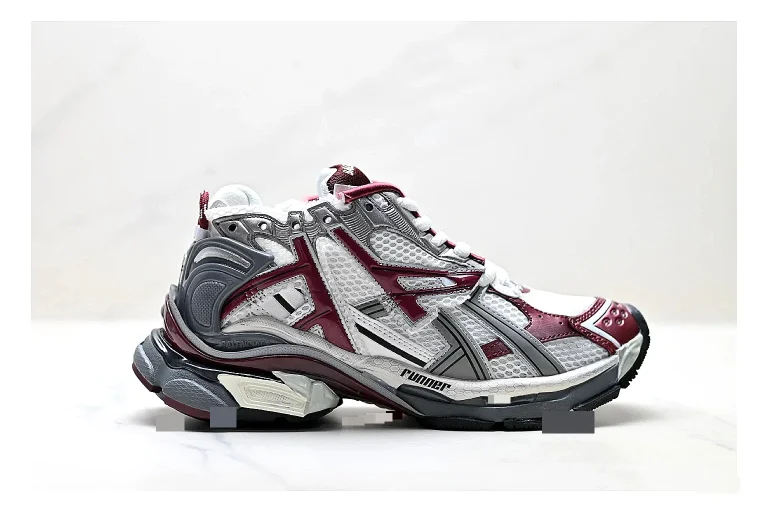 Asics Gel Runner Gray Burgundy Product Image