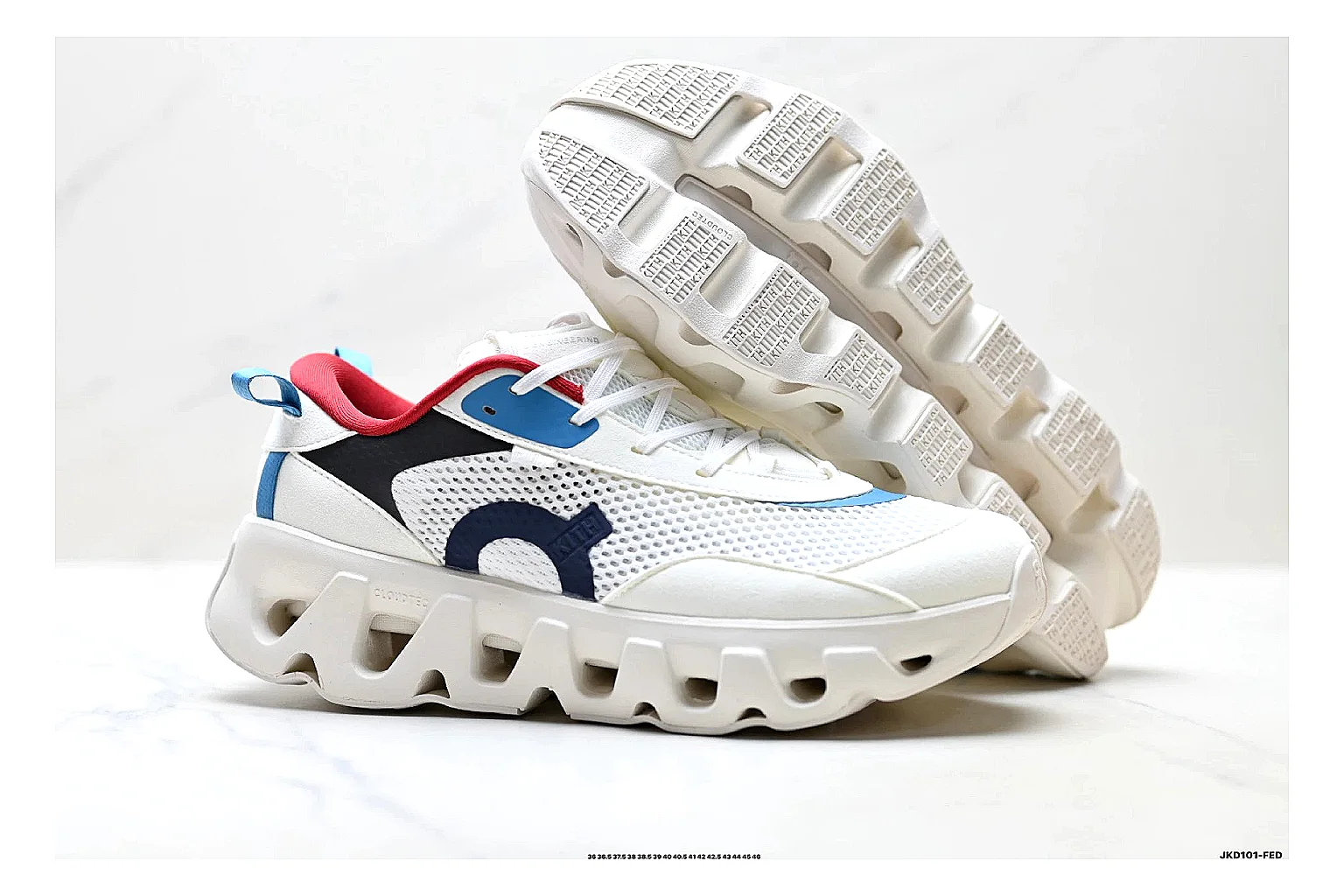 scout dashboard On Cloudswift K-Tech 2 White Blue Red Sneakers product image thumbnail 6