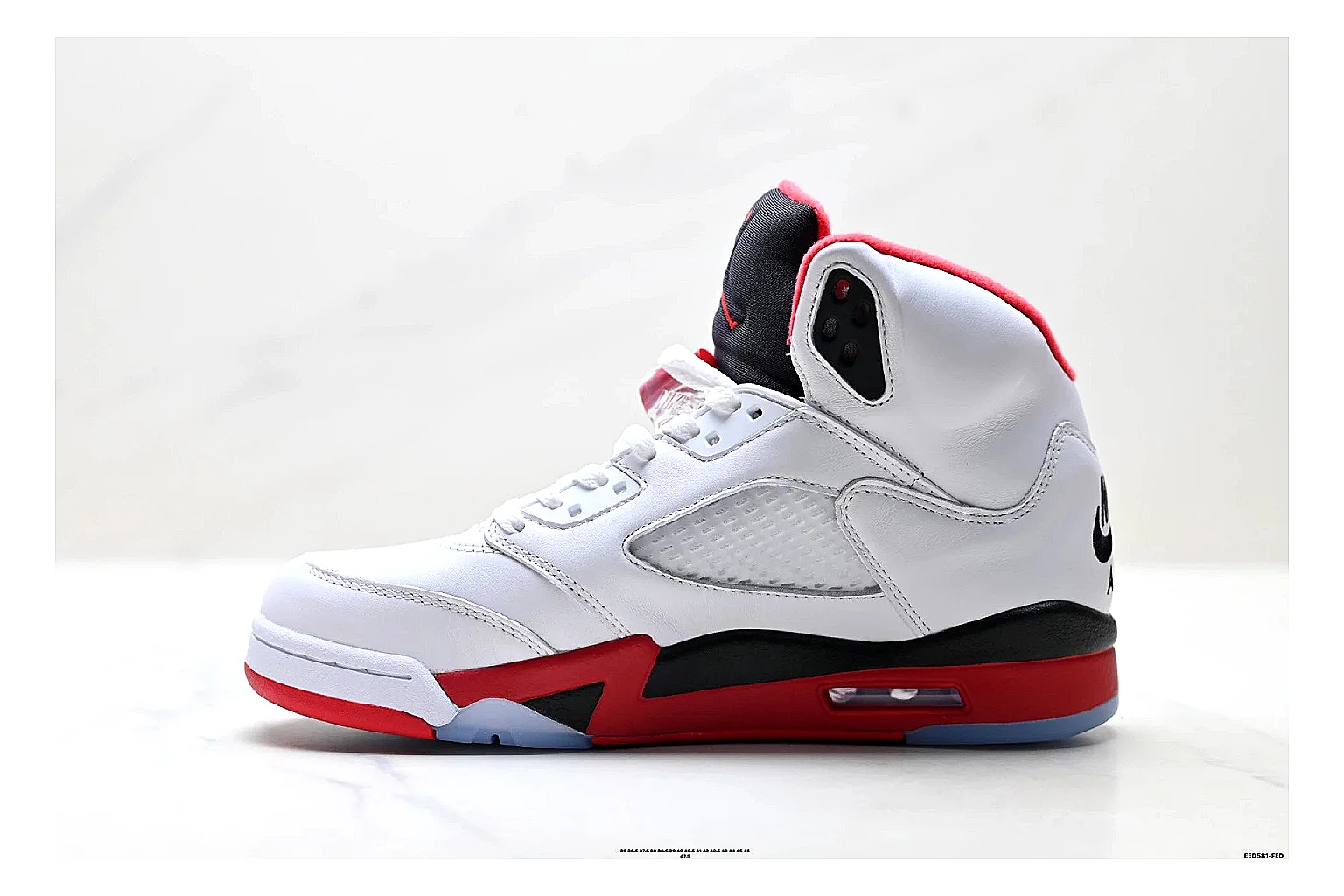 find list Jordan Air Jordan 5 White Red Sneakers product image thumbnail 2