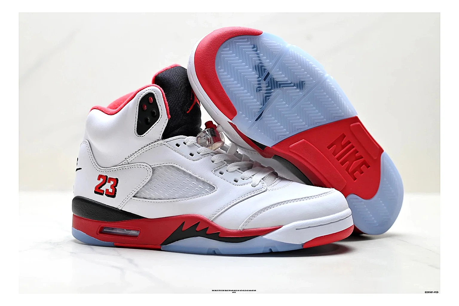 find list Jordan Air Jordan 5 White Red Sneakers product image thumbnail 6