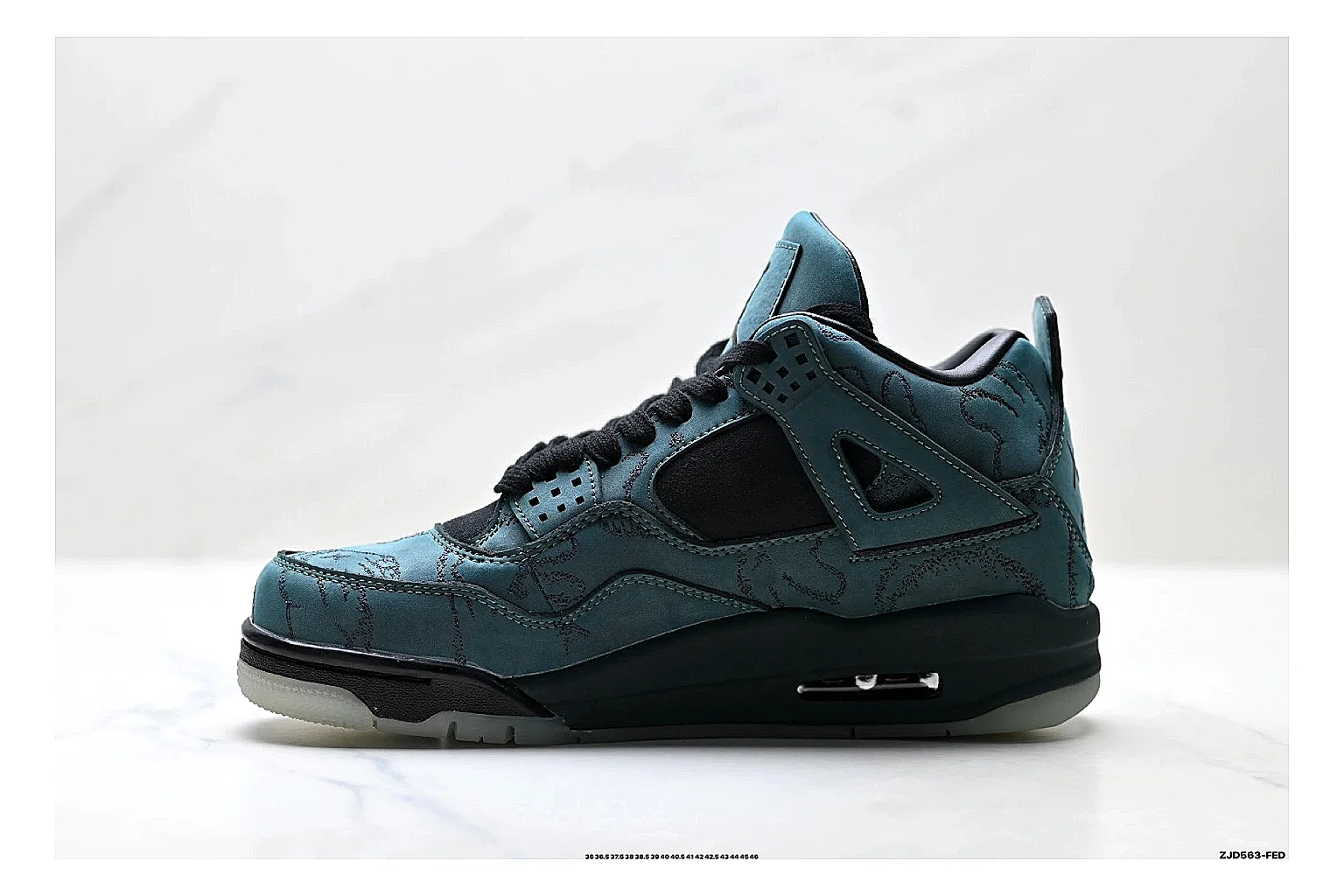 find list Jordan Air Jordan 4 Teal Black Sneakers product image thumbnail 2