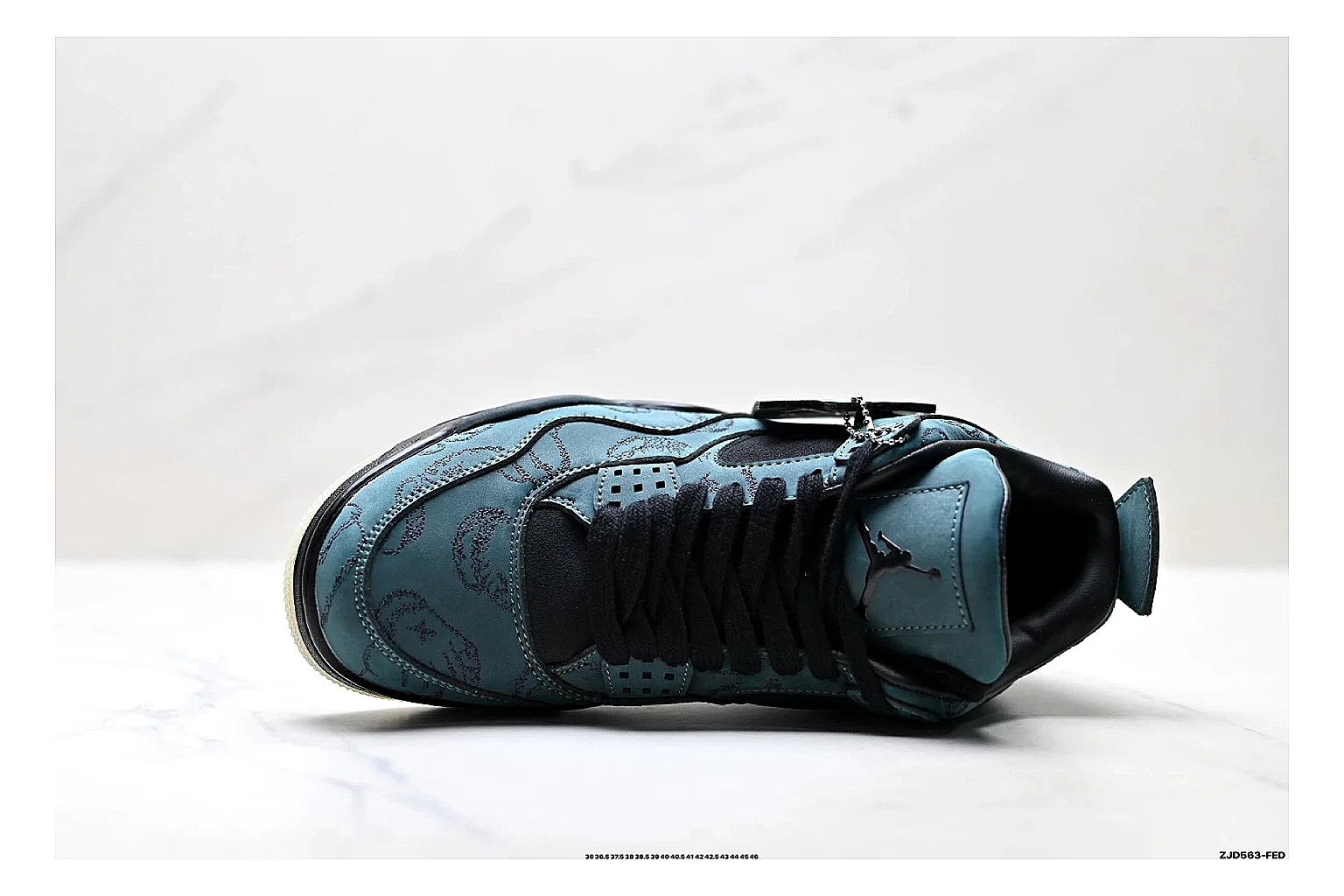 find list Jordan Air Jordan 4 Teal Black Sneakers product image thumbnail 3