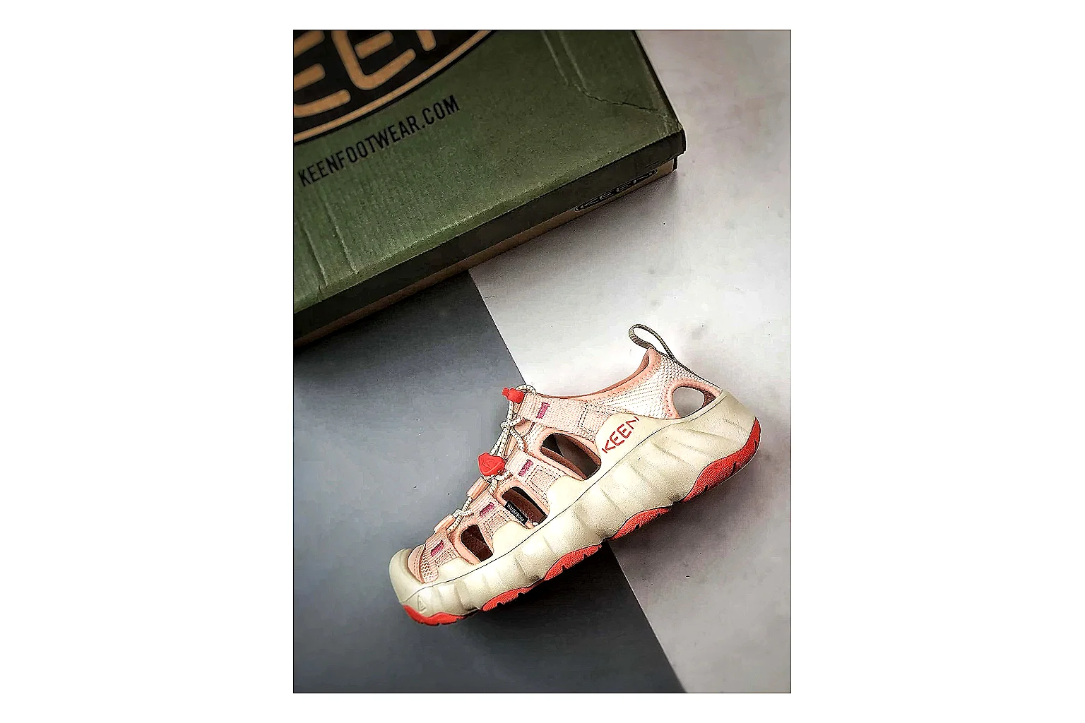 KEEN Jasper Sandal Cream Red Product Image thumbnail 3