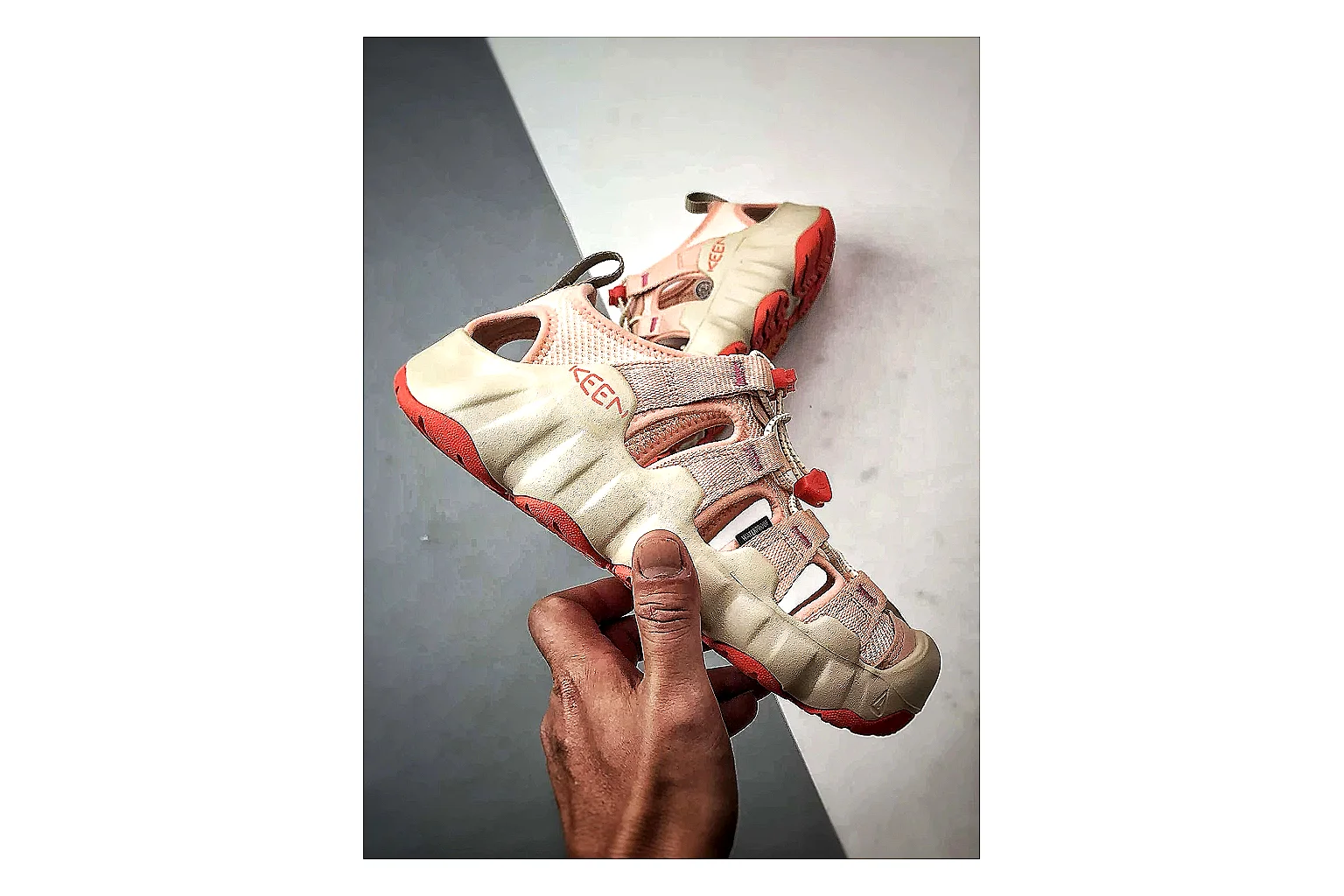 KEEN Jasper Sandal Cream Red Product Image thumbnail 5