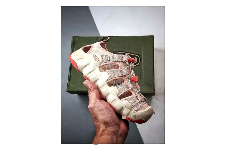 KEEN Jasper Sandal Cream Red Product Image