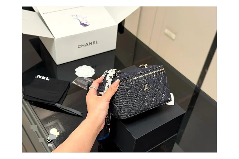 kakobuy find list chanel quilted denim vanity bag product image