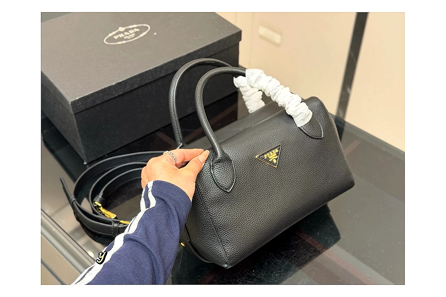Prada Mini Top Handle Black Product Image thumbnail 2