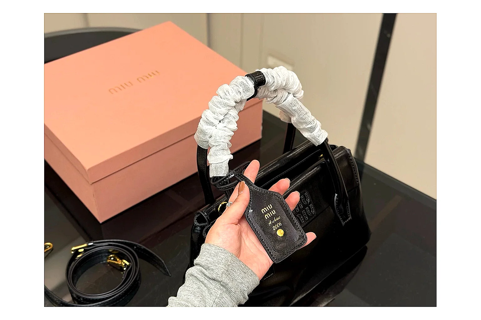 Prada Mini Top Handle Black Product Image thumbnail 3