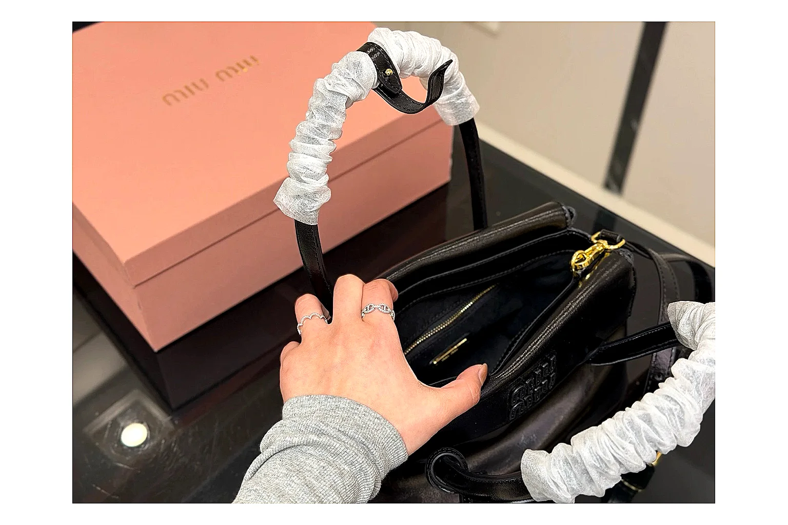 Prada Mini Top Handle Black Product Image thumbnail 5