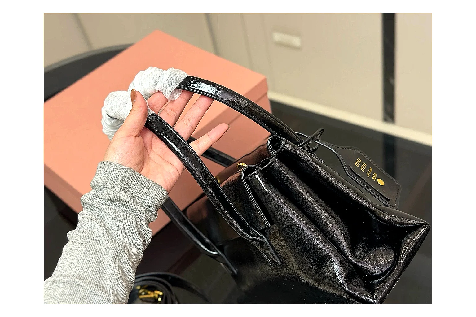 Prada Mini Top Handle Black Product Image thumbnail 6