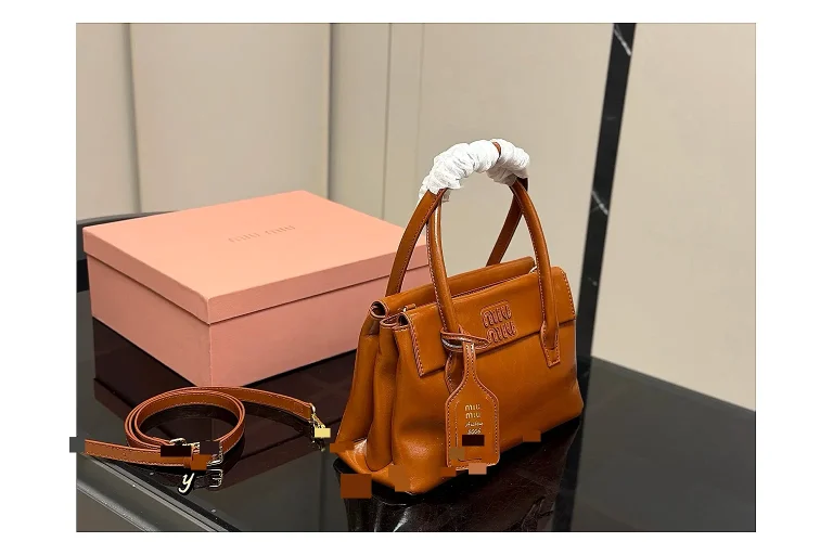 Prada Mini Top Handle Orange Brown Product Image